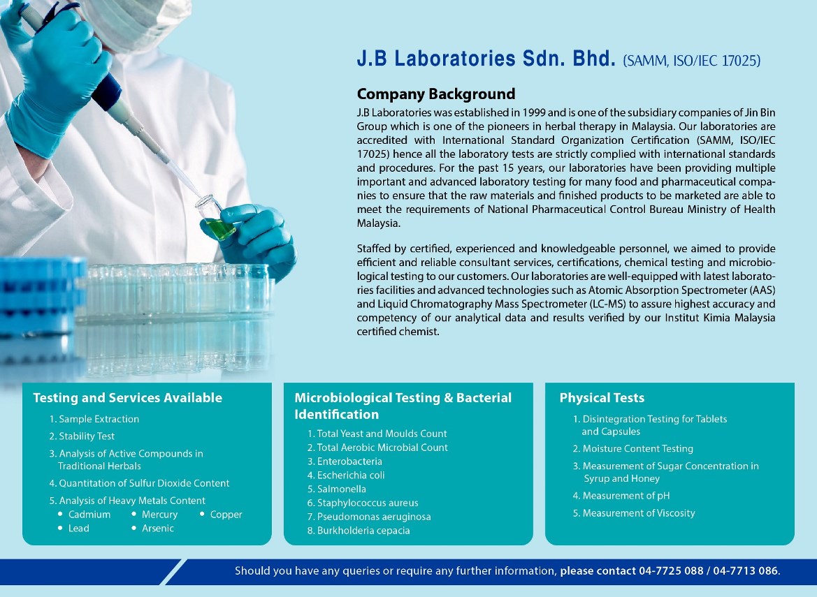 J.B Laboratories company background